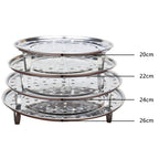 Multifunctional Waterproof Shelf Steaming Tray Stainless Steel Steaming Grid Cage Steaming Sheet Steaming Rack — 26cm