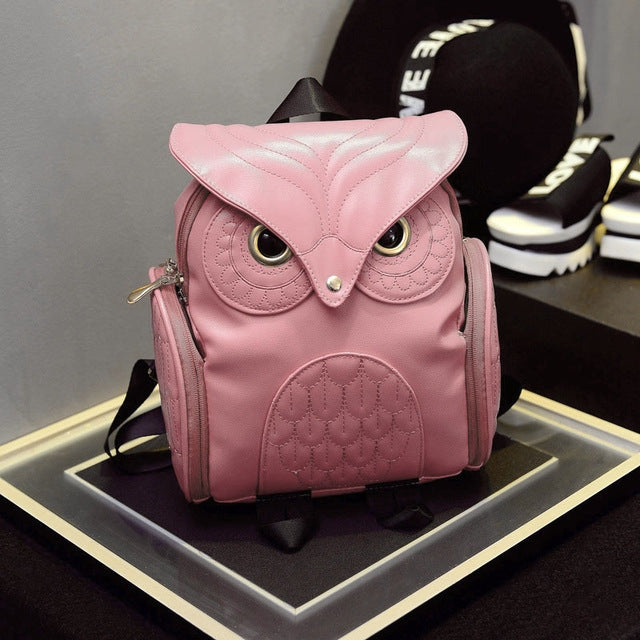 Owl Pattern Shoulder Bag Female PU Personality Backpack — view 8