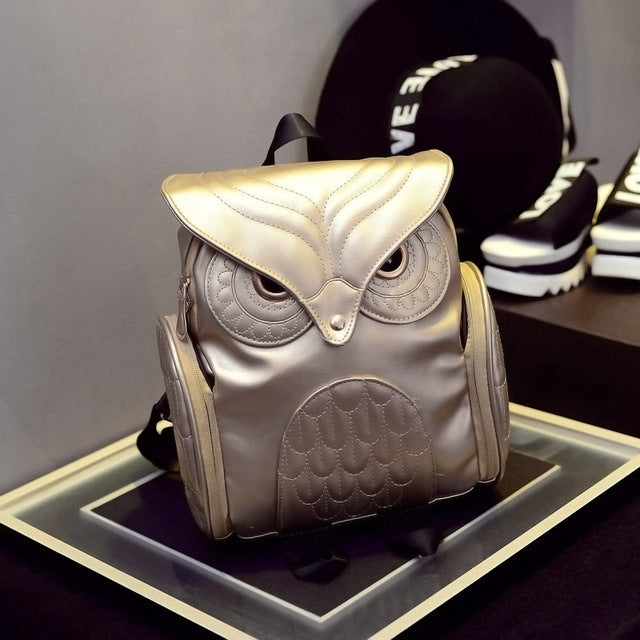 Owl Pattern Shoulder Bag Female PU Personality Backpack — view 10