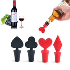 Silicone Wine Stopper Poker Series Wine Stopper — 12 PCS Poker Shape