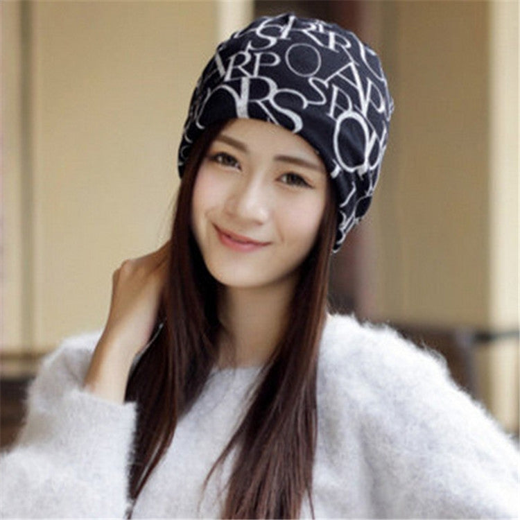 Women Letter Pattern Multipurpose Turban Cap Chemotherapy Cap — view 7