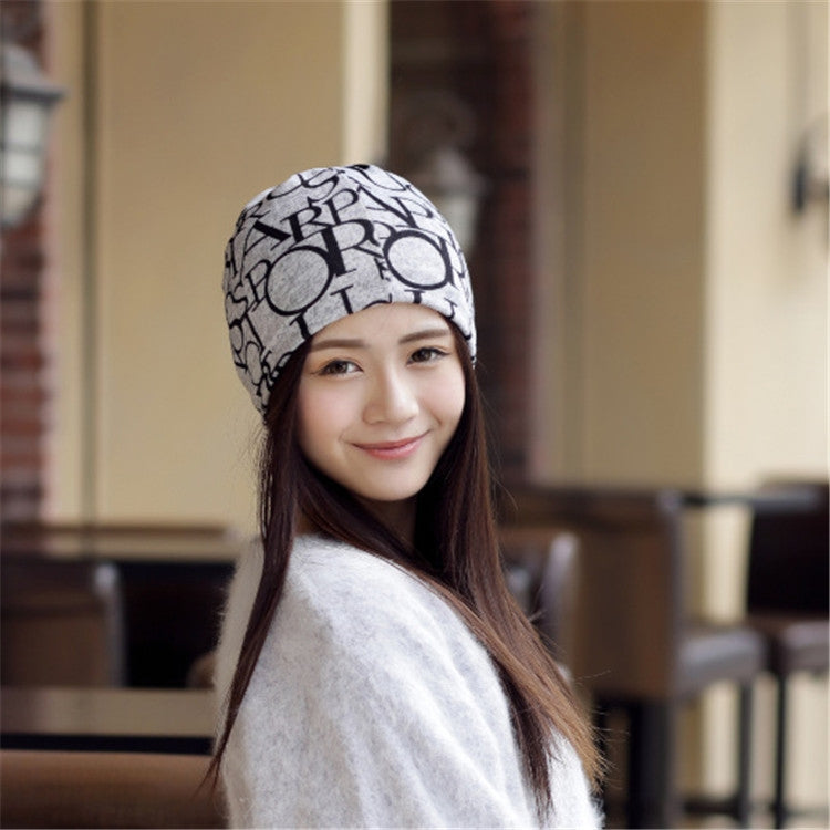 Women Letter Pattern Multipurpose Turban Cap Chemotherapy Cap — view 8