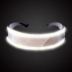 LED Glasses Luminous Party Classic Toys for Dance DJ Party Mask Costumes Props Gloves — White illuminating