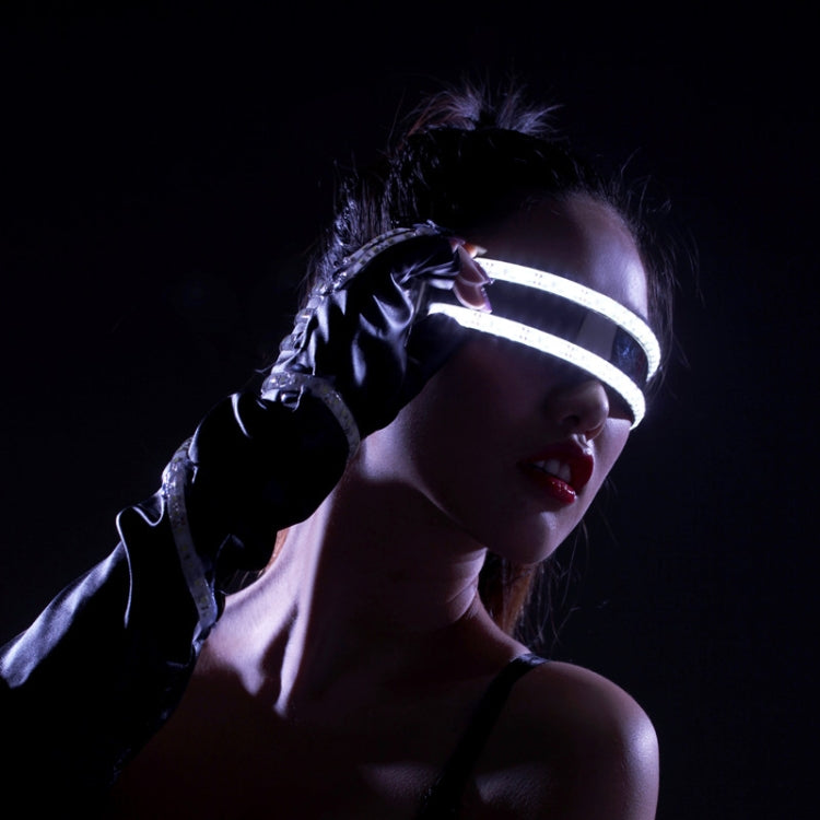 LED Glasses Luminous Party Classic Toys for Dance DJ Party Mask Costumes Props Gloves — Blue glow