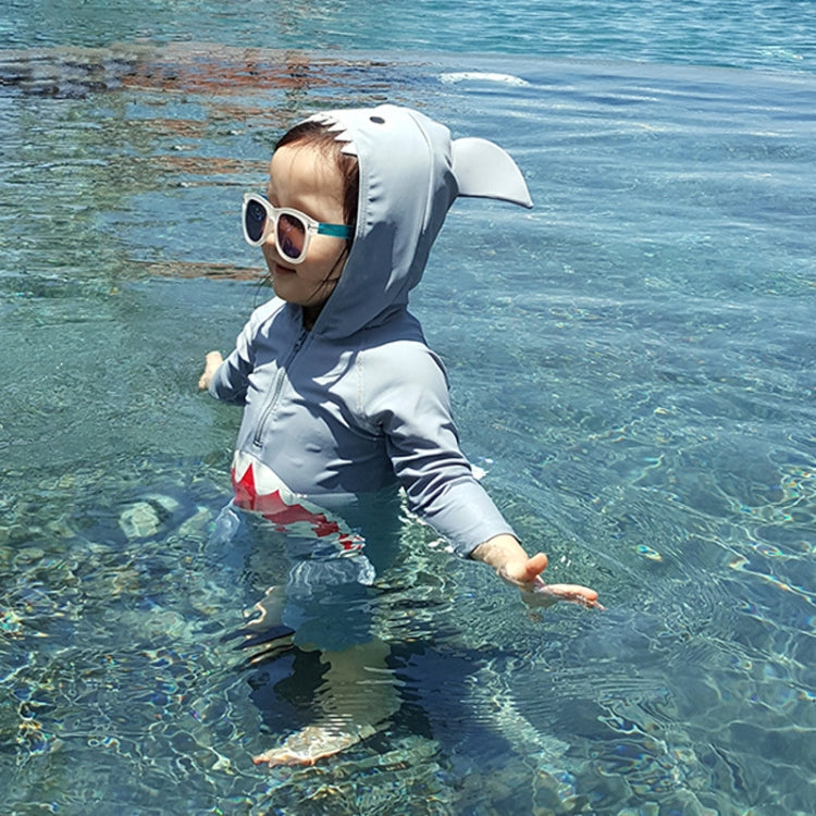 Blue Animal Sharks Swimsuit Baby Kid Bathing Suit Uv Protection Suit, S, XS