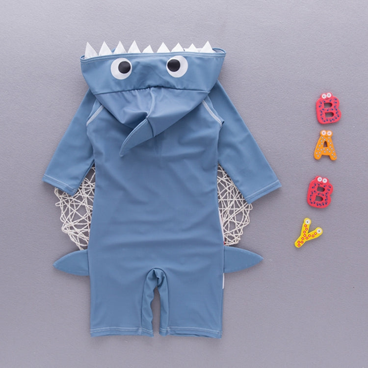 Blue Animal Sharks Swimsuit Baby Kid Bathing Suit Uv Protection Suit, S, XS