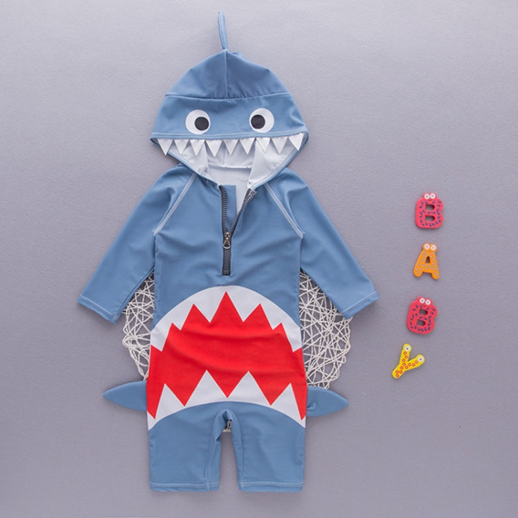 Blue Animal Sharks Swimsuit Baby Kid Bathing Suit Uv Protection Suit, S, XS
