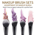 Zoreya Brand Soft Synthetic Bristles Makeup Brush Set Eye Make Up Tools Cruelty Free Black Blending Crease Foundation Brushes