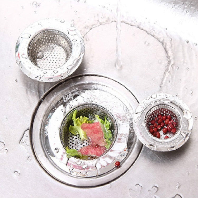 Hand-held Shower Drain Hole Filter Stainless Steel Kitchen Sink Strainer