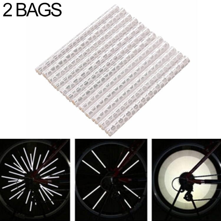 2 BAGS Bicycle Mountain Bike Riding Wheel Rim Spoke Mount Clip Tube Warning Light Strip Outdoor Reflector — view 10