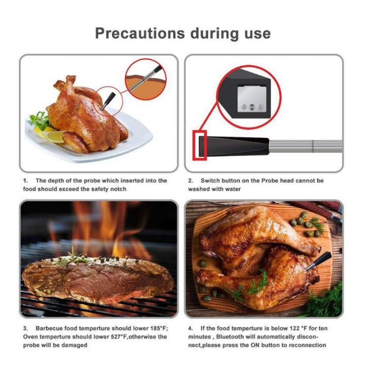 BBQ Kitchen Wireless Bluetooth Smart Food Oven Thermometer — view 6