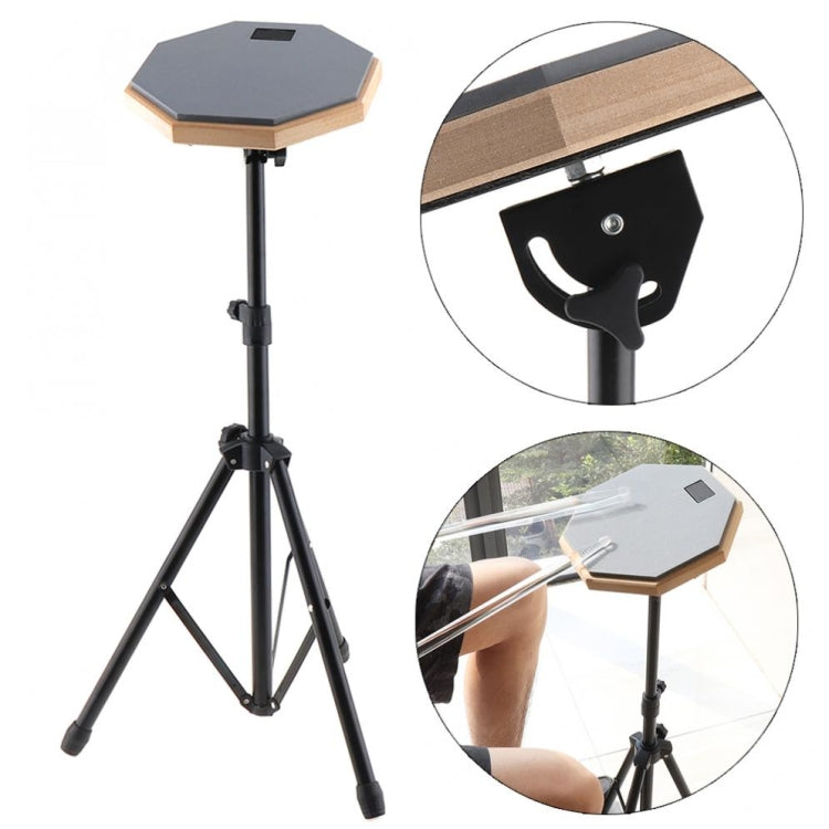 8 Inch Rubber Wooden Dumb Drum Practice Training Drum Pad with Stand