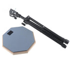 8 Inch Rubber Wooden Dumb Drum Practice Training Drum Pad with Stand