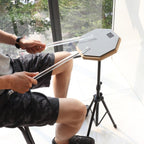 8 Inch Rubber Wooden Dumb Drum Practice Training Drum Pad with Stand