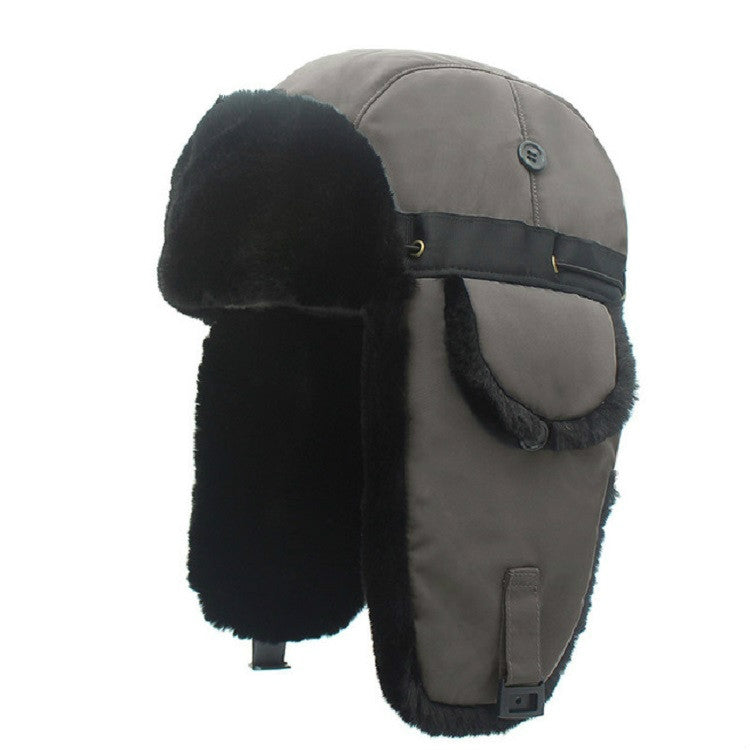 Winter Outdoor Padded Adjustable Head Circumference Ski Hat Warm Ear Protected Cap Flight Hats