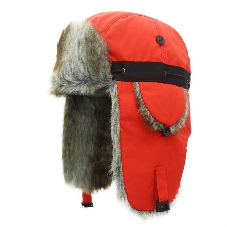Winter Outdoor Padded Adjustable Head Circumference Ski Hat Warm Ear Protected Cap Flight Hats