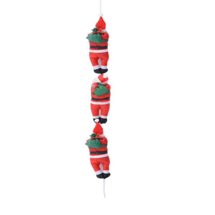 Christmas Pendant Ladder Santa Claus Doll Tree New Year Ornaments — 25cm three person rope