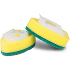 Kitchen Plastic Long Handle Cleaning Brush Automatic Adding Liquid Brush Removable Sponge Brush — With 1PCS head