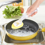 Kitchen Plastic Long Handle Cleaning Brush Automatic Adding Liquid Brush Removable Sponge Brush — view 8