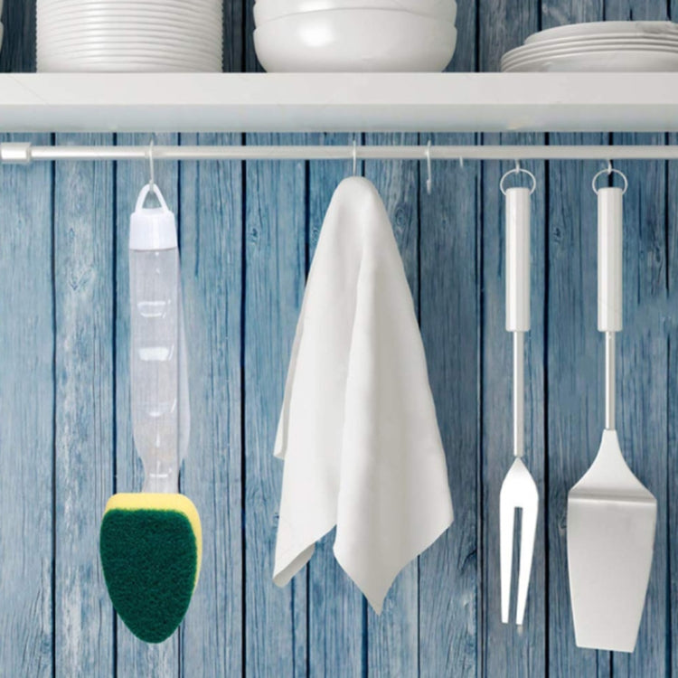 Kitchen Plastic Long Handle Cleaning Brush Automatic Adding Liquid Brush Removable Sponge Brush — view 9