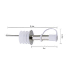 5 PCS Glass Bottle Stopper Stainless Steel Oil Stopper Silicone Stopper — White Hat Straight Mouth