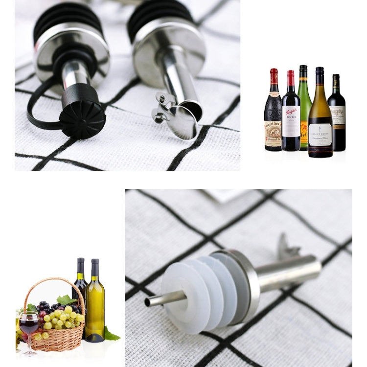 5 PCS Glass Bottle Stopper Stainless Steel Oil Stopper Silicone Stopper — White Hat Automatic Cap