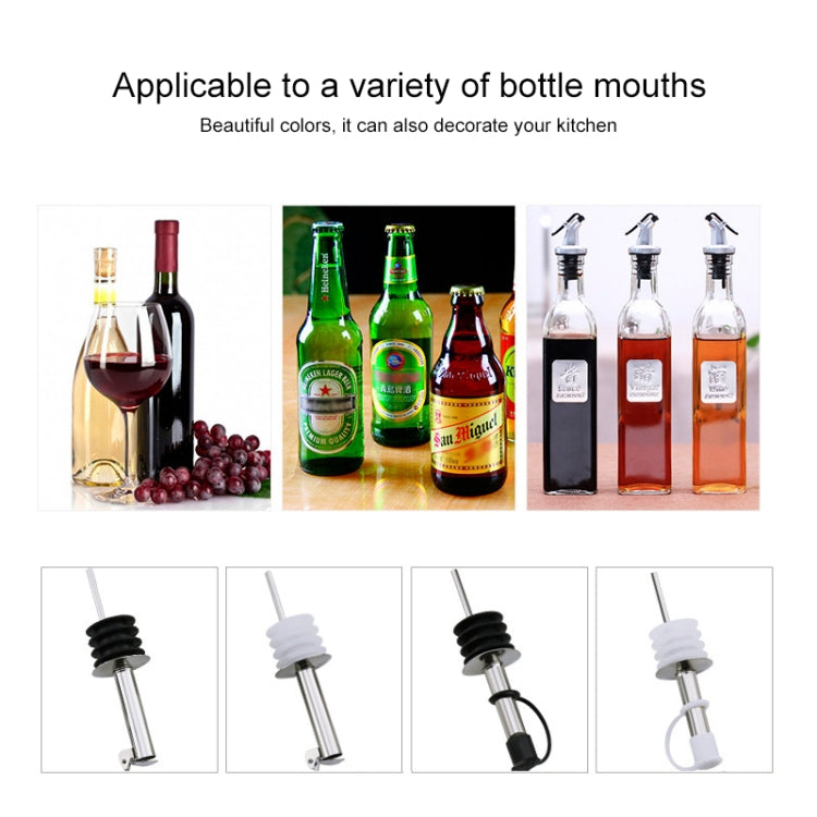 5 PCS Glass Bottle Stopper Stainless Steel Oil Stopper Silicone Stopper — view 7