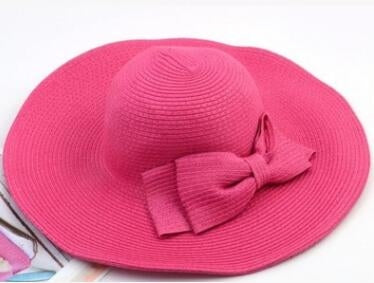 Girls Large Wide Brim Vintage Floppy Summer Beach Sports Cap Straw Hat Summer Travel Hat — view 7