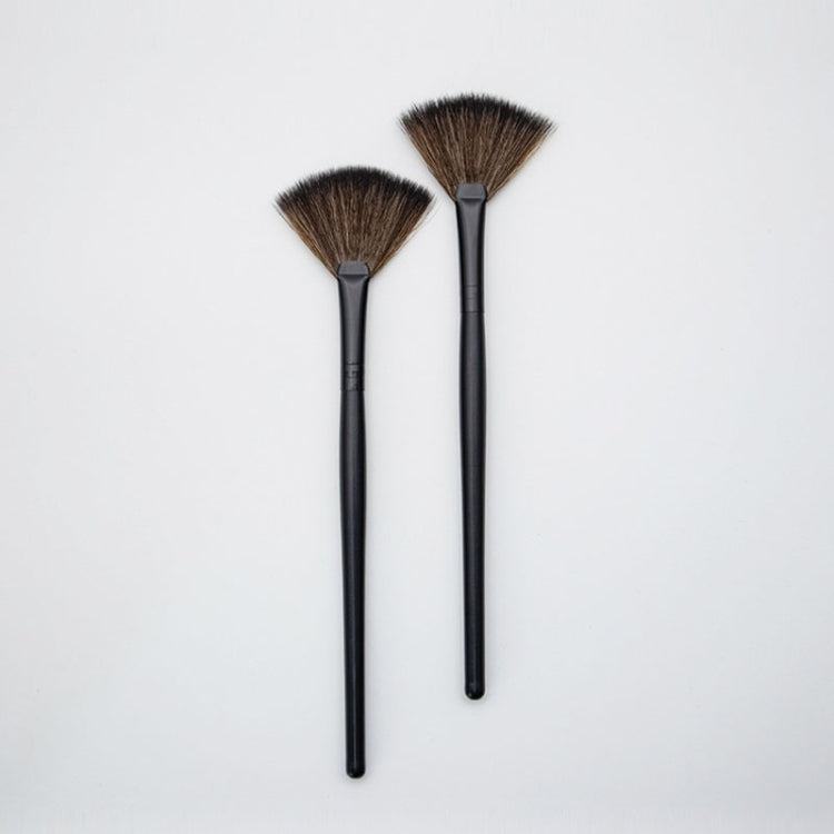 Multifunctional Fan-Shaped Makeup Brush Fiber Bristle Long Handle Cheek Makeup Tool