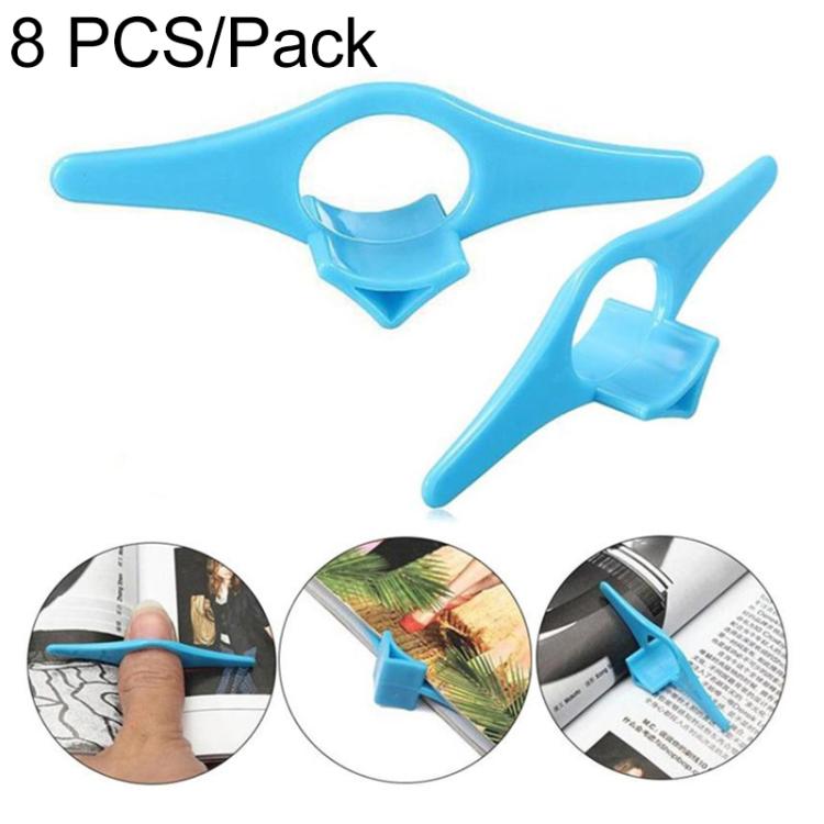 8 PCS Thumb Convenient Multifunction Book Holder Bookmark Finger Ring Book Marker