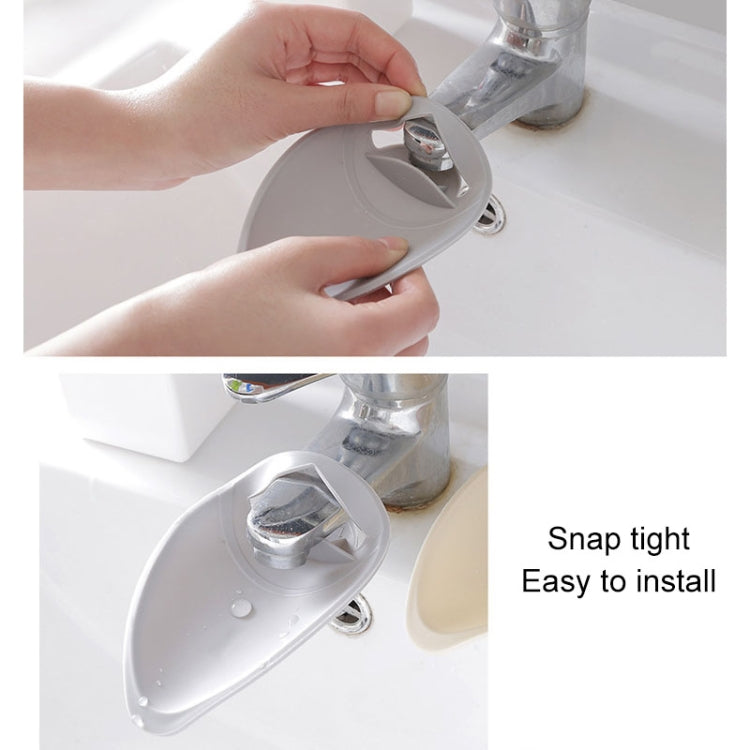 Faucet Extender Solid Color Sink Handle Extension Toddler For Bathroom Children Hand Wash — Grey