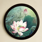 Hanging Wall Mounted Round Photo Frame Creative Gifts Home Decoration Wood-based Photo Frame Holder