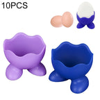 10 PCS Creative Environmentally Friendly Kitchen Gadgets Resistant Silicone Egg Cooker Food Grade Egg Tray