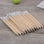 12 PCS Sharpened Pencil Round Writing Pen Wooden Student Stationery with Eraser