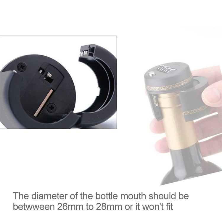 Red Wine Bottle Code Lock Bottle Cap Lock