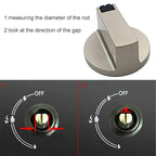 2 PCS Universal Metal Rotary Switch Control Knobs Replacement Accessories for Home Kitchen Gas Stove