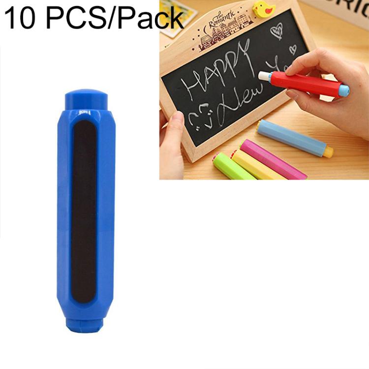Magnetic Chalk Holder Dustless Double Spring Chalk Pen Holder Auto-adjust Chalk Clip, Ramdom Color
