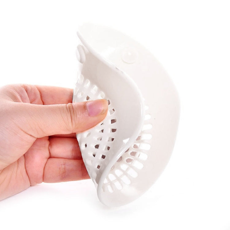 Silicone Kitchen Sink Strainer Bathroom Hair Catcher — White