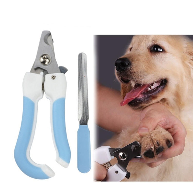 Two-piece Pet Toe Stainless Steel Cat and Dog Nail Clipper Filee