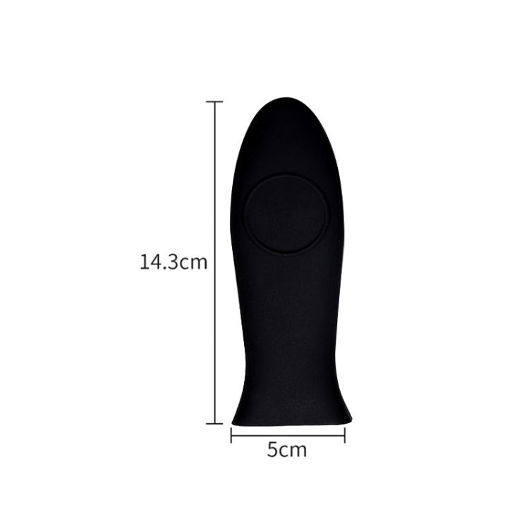 Silicone Pot Holder Handle Anti Slip Cover for Kitchen Thick Soft Pot Handle — Black