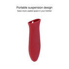 Silicone Pot Holder Handle Anti Slip Cover for Kitchen Thick Soft Pot Handle — Red