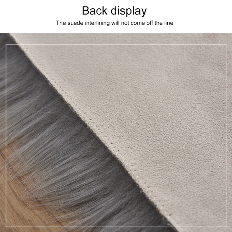 Luxury Rectangle Square Soft Artificial Wool Sheepskin Fluffy Rug Fur Carpet — 80x180cm