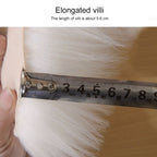 Luxury Rectangle Square Soft Artificial Wool Sheepskin Fluffy Rug Fur Carpet — 45x45cm