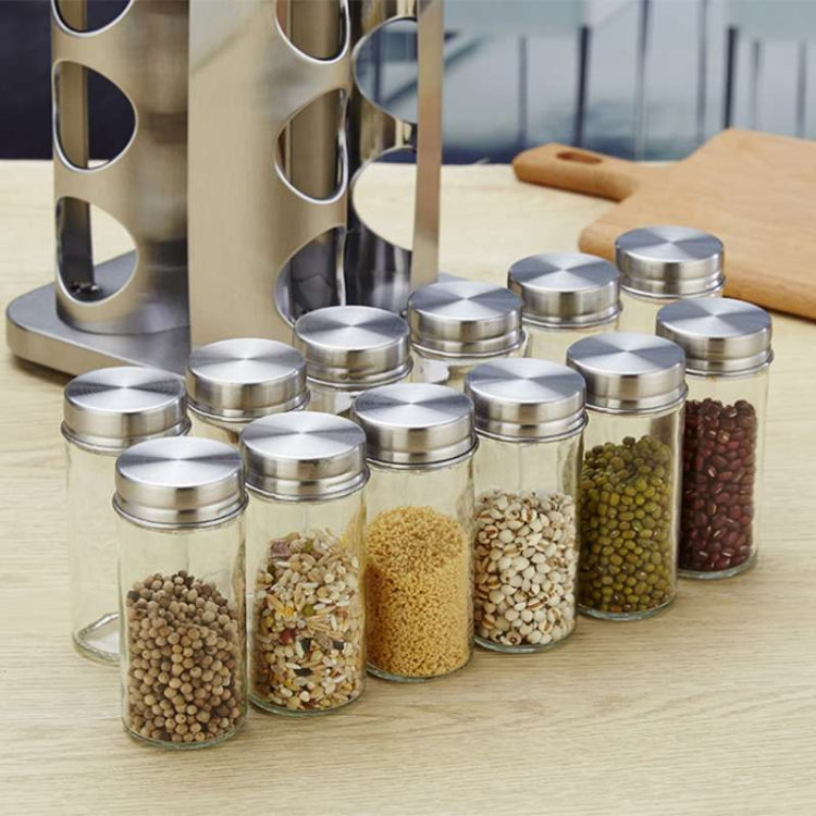 12 in 1 Stainless Steel Canister Set with Turnable Holder — view 7