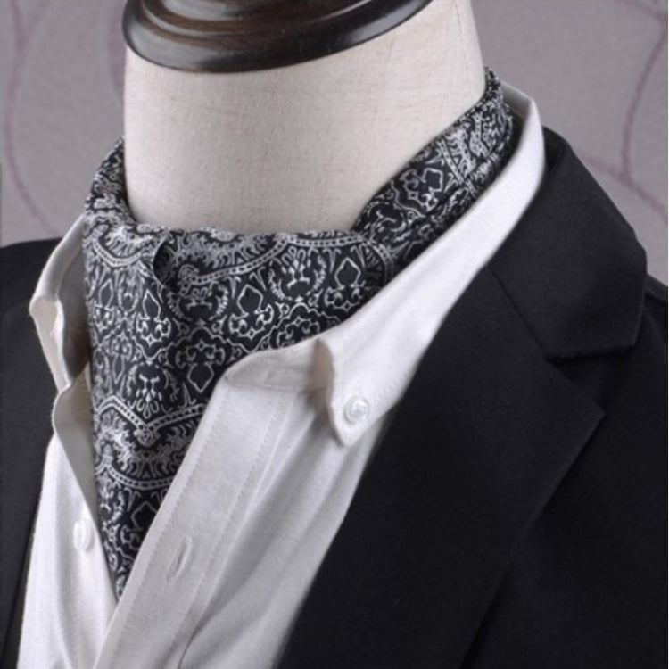 Gentleman's Style Polyester Jacquard Men's Trendy Scarf Fashion Dress Suit Shirt British Style Scarf