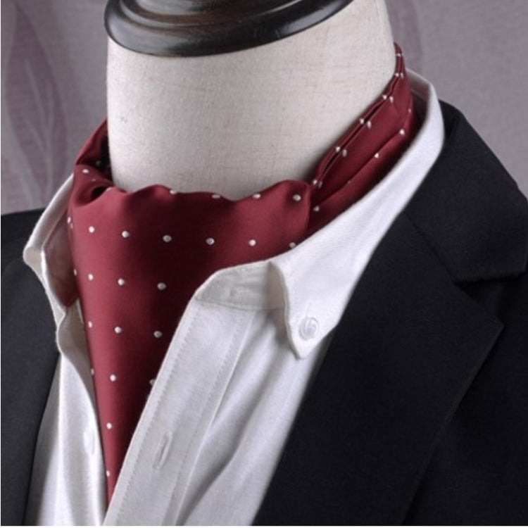 Gentleman's Style Polyester Jacquard Men's Trendy Scarf Fashion Dress Suit Shirt British Style Scarf