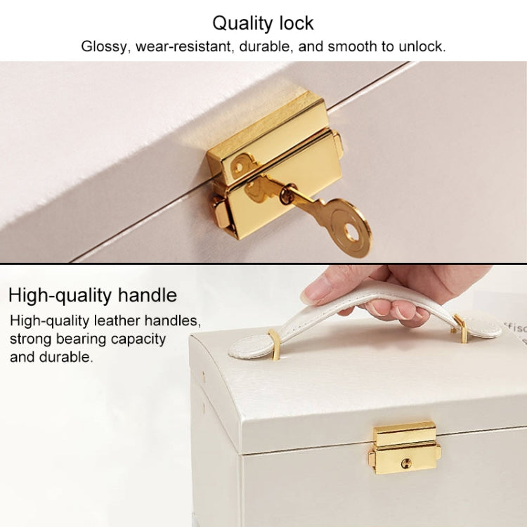 Simple Portable Jewelry Box Earrings Ring Storage Consolidation Box with Drawers, Size : 17.5 x 14 x 13cm