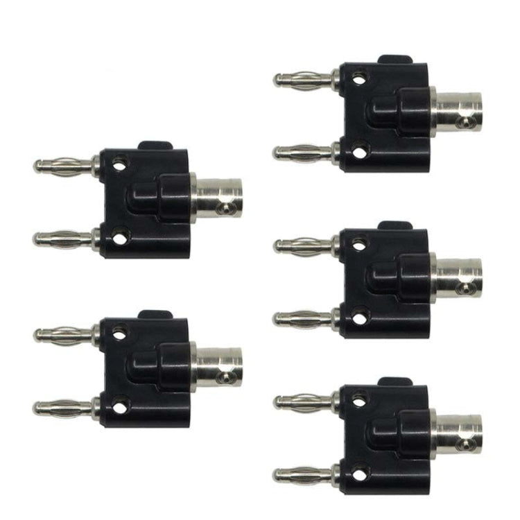 5pcs BNC Female To Dual Banana Plug Adapter Binding Male Connector