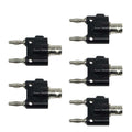 5pcs BNC Female To Dual Banana Plug Adapter Binding Male Connector