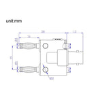 5pcs BNC Female To Dual Banana Plug Adapter Binding Male Connector